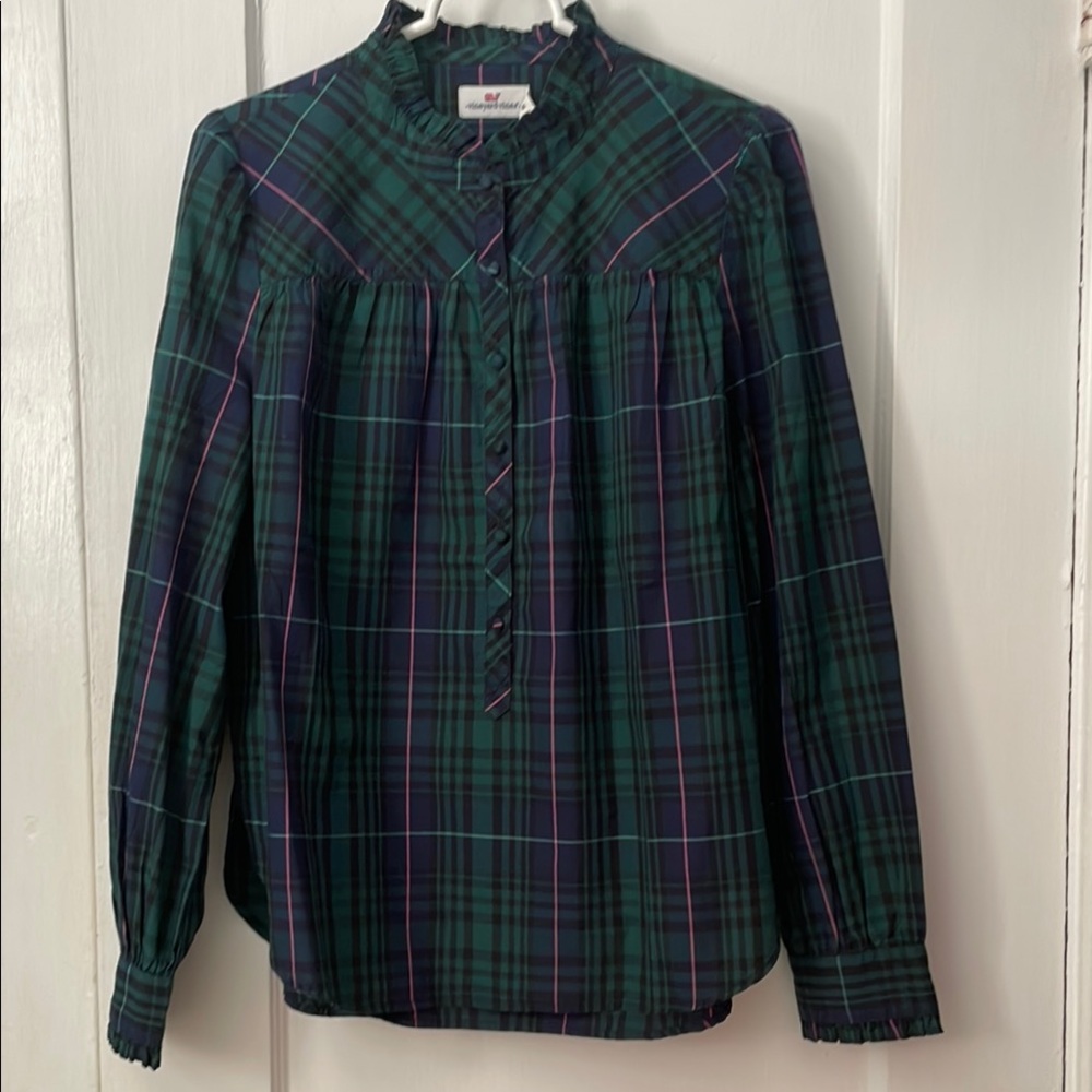 Vineyard Vines NWT Tartan Plaid Preppy Blouse